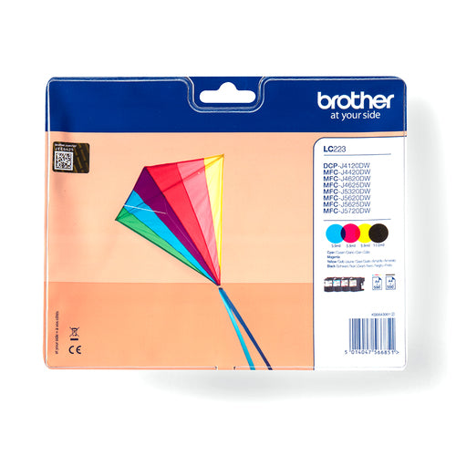 Brother LC223VALBP ink cartridge 4 pc(s) Original Black, Cyan, Magenta, Yellow Brother LC223VALBP ink cartridge 4 pc(s) Original Black, Cyan, Magenta, Yellow